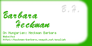 barbara heckman business card